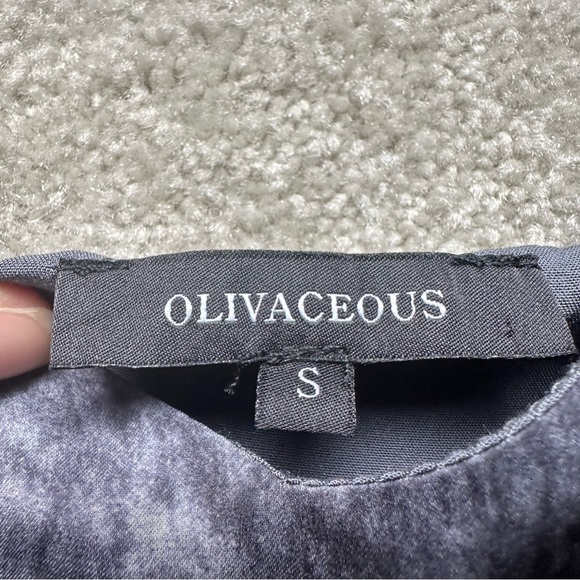 Olivaceous Mini Charcoal Watercolor Slip Dress sized Small - Picture 7 of 8
